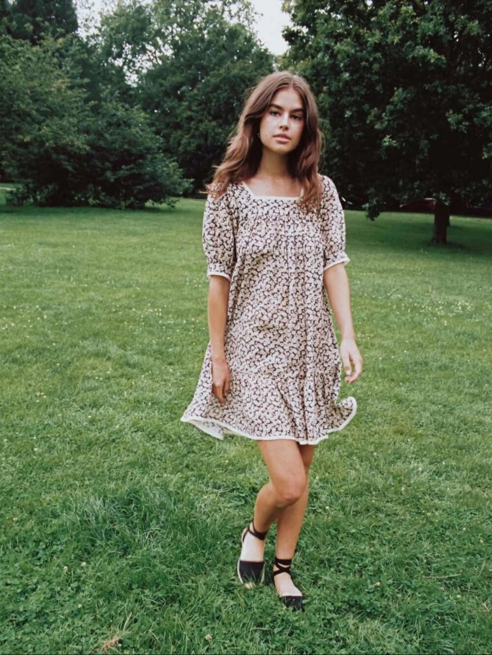 Christy Dawn Berkley Dress Chamomile Noir